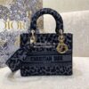 Replica Dior Medium Lady D-Lite Bag Blue Velvet Cannage Embroidery M05 10