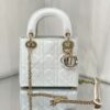Replica Dior Quilted Beige Patent Leather Mini Lady Dior Bag 9