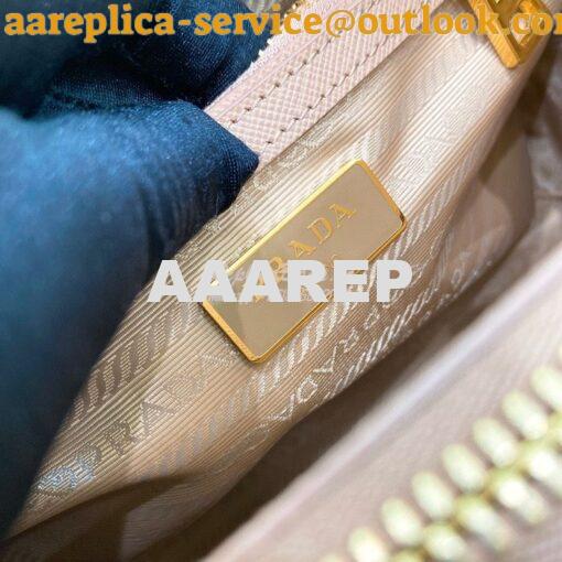 Replica Prada Galleria Saffiano leather small bag 1BA896 Powder Pink 9