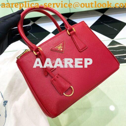 Replica Prada Galleria Saffiano leather small bag 1BA896 Fiery Red