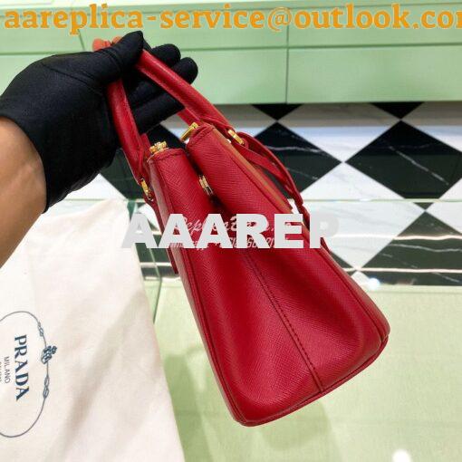 Replica Prada Galleria Saffiano leather small bag 1BA896 Fiery Red 3