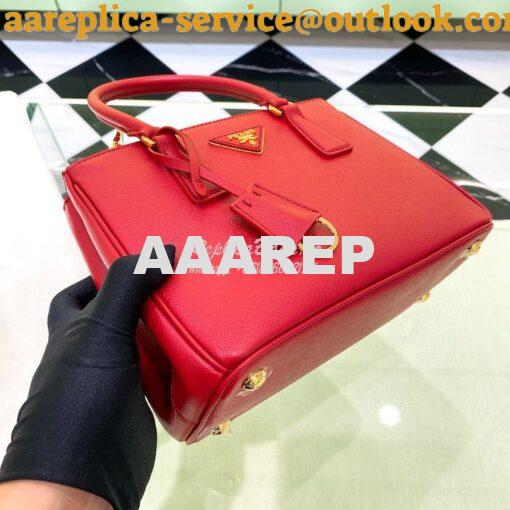 Replica Prada Galleria Saffiano leather small bag 1BA896 Fiery Red 6