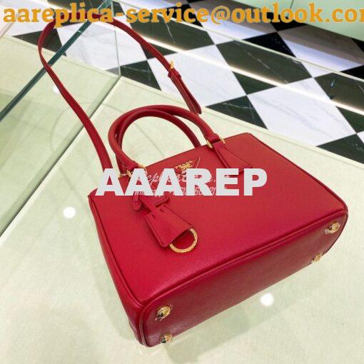 Replica Prada Galleria Saffiano leather small bag 1BA896 Fiery Red 7