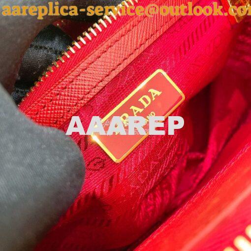 Replica Prada Galleria Saffiano leather small bag 1BA896 Fiery Red 9