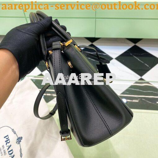 Replica Prada Galleria Saffiano leather small bag 1BA896 Black 5