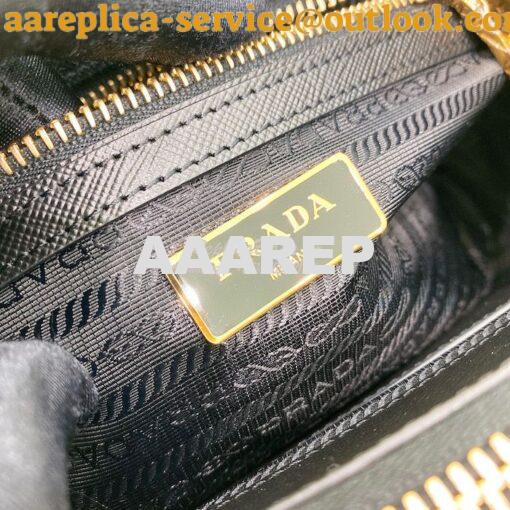 Replica Prada Galleria Saffiano leather small bag 1BA896 Black 9