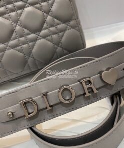 Replica Lady Dior My ABCdior Bag Steel Grey Cannage Lambskin with Ruth 2