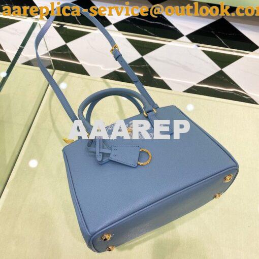 Replica Prada Galleria Saffiano leather small bag 1BA896 Celeste 3