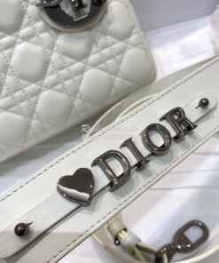 Replica Lady Dior My ABCdior Bag Latte Cannage Lambskin with Ruthenium 2