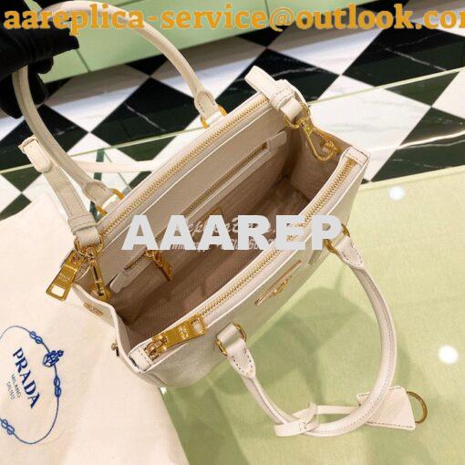 Replica Prada Galleria Saffiano leather small bag 1BA896 White 8