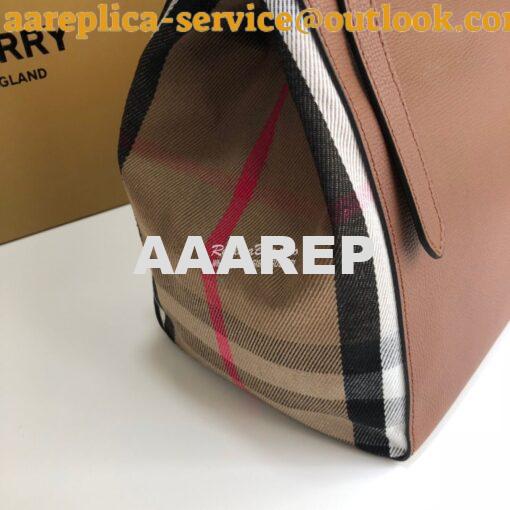 Replica Burberry The Small Canter in Leather and House Check Tan 6