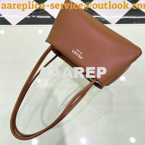 Replica Prada Small Leather Bag 1BA368 Brown 4