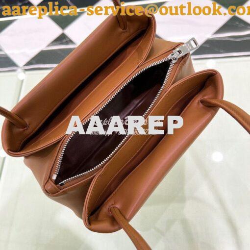 Replica Prada Small Leather Bag 1BA368 Brown 9