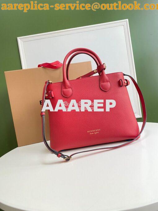 Replica Burberry The Small Banner in Leather and House Check Red