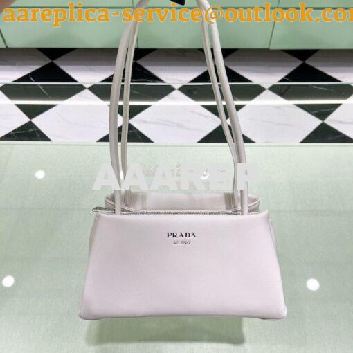 Replica Prada Small Leather Bag 1BA368 White
