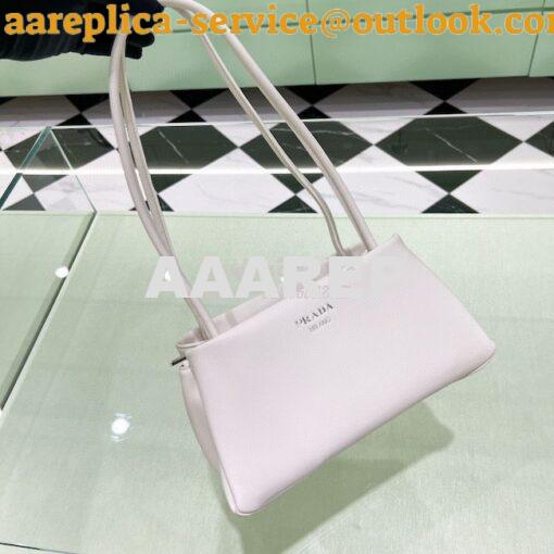 Replica Prada Small Leather Bag 1BA368 White 2