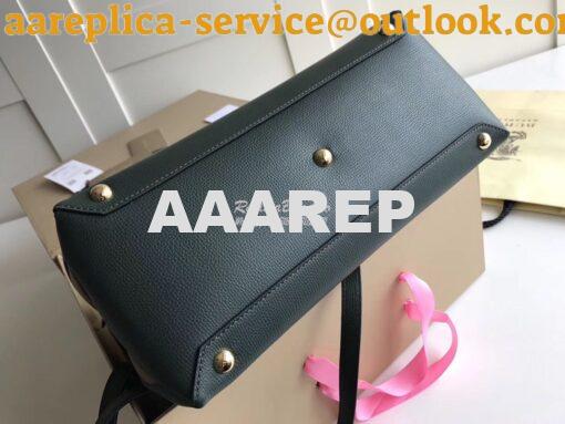 Replica Burberry The Small Banner in Leather and House Check Green 8