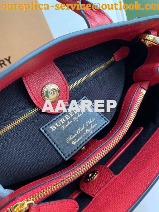 Replica Burberry The Small Banner in Leather and House Check Red 8