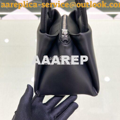 Replica Prada Small Leather Bag 1BA368 Black 4