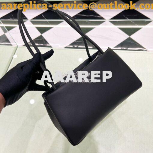 Replica Prada Small Leather Bag 1BA368 Black 5