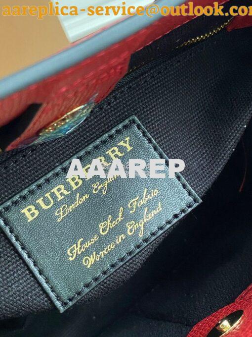 Replica Burberry The Small Banner in Leather and House Check Red 13