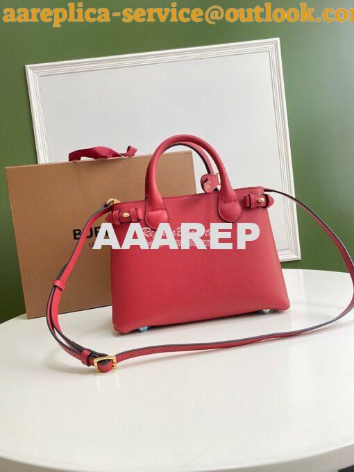 Replica Burberry The Small Banner in Leather and House Check Red 14