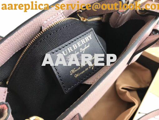 Replica Burberry The Small Banner in Leather and House Check Pale Orch 8