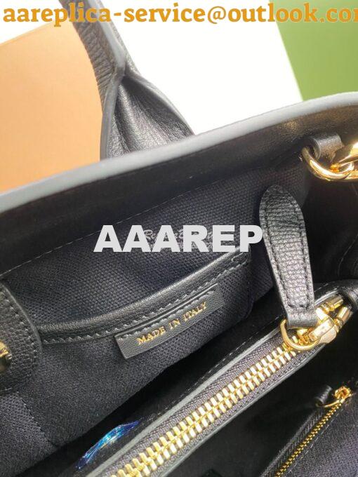 Replica Burberry The Small Banner in Leather and House Check Black 10