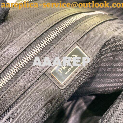 Replica Leather Prada Triangle Bag 2VY007 Black 10