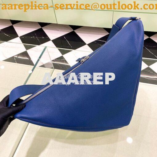 Replica Leather Prada Triangle Bag 2VY007 Bluette 6