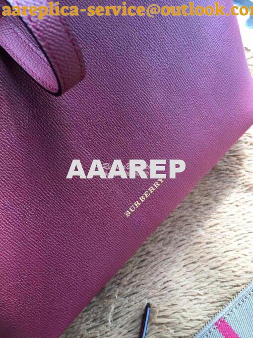 Replica Burberry Medium Grainy Leather Tote Bag Mahagony Red