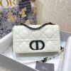 Replica Dior Medium Caro Bag Latte Quilted Macrocannage Calfskin with