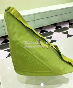 Replica Canvas Prada Triangle Bag 2VY007 Fern Green 2