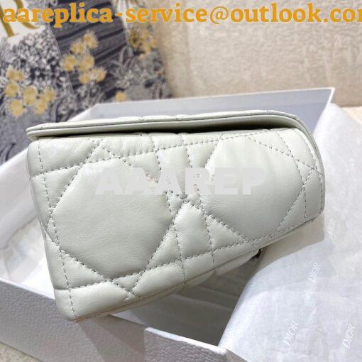 Replica Dior Medium Caro Bag Latte Quilted Macrocannage Calfskin with 5