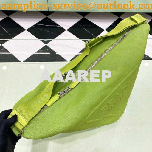 Replica Canvas Prada Triangle Bag 2VY007 Fern Green 3