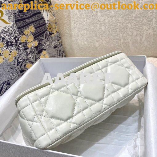 Replica Dior Medium Caro Bag Latte Quilted Macrocannage Calfskin with 6