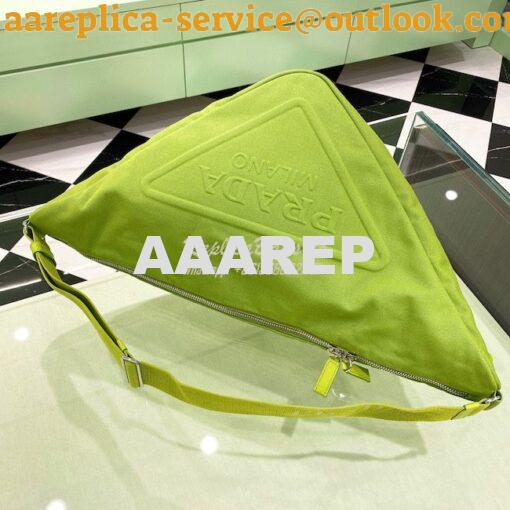 Replica Canvas Prada Triangle Bag 2VY007 Fern Green 4