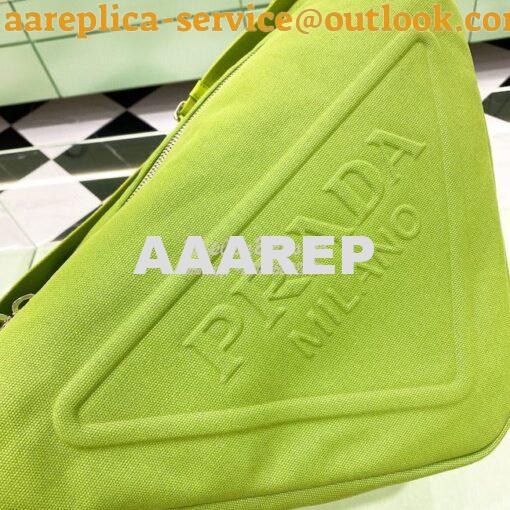 Replica Canvas Prada Triangle Bag 2VY007 Fern Green 7