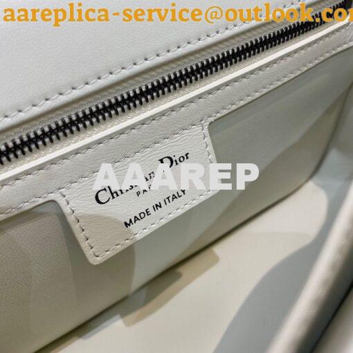 Replica Dior Medium Caro Bag Latte Quilted Macrocannage Calfskin with 9