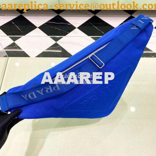 Replica Canvas Prada Triangle Bag 2VY007 Cobalt Blue 4