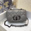 Replica Dior Small Caro Bag Black Quilted Macrocannage Calfskin with R 11