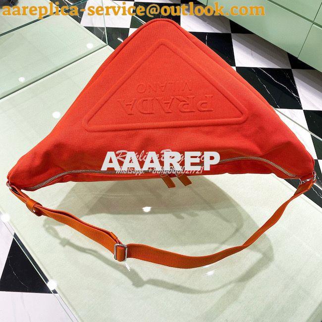 Replica Canvas Prada Triangle Bag 2VY007 Orange 4 Replica Canvas Prada Triangle Bag 2VY007 Orange 4