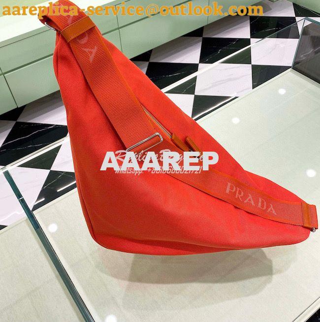Replica Canvas Prada Triangle Bag 2VY007 Orange 5 Replica Canvas Prada Triangle Bag 2VY007 Orange 5