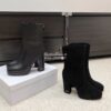 Replica Dior Lambskin D-Rise Platform Heel Ankle Boot 672366
