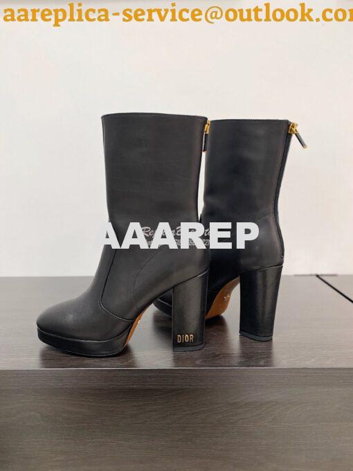 Replica Dior Lambskin D-Rise Platform Heel Ankle Boot 672366 5
