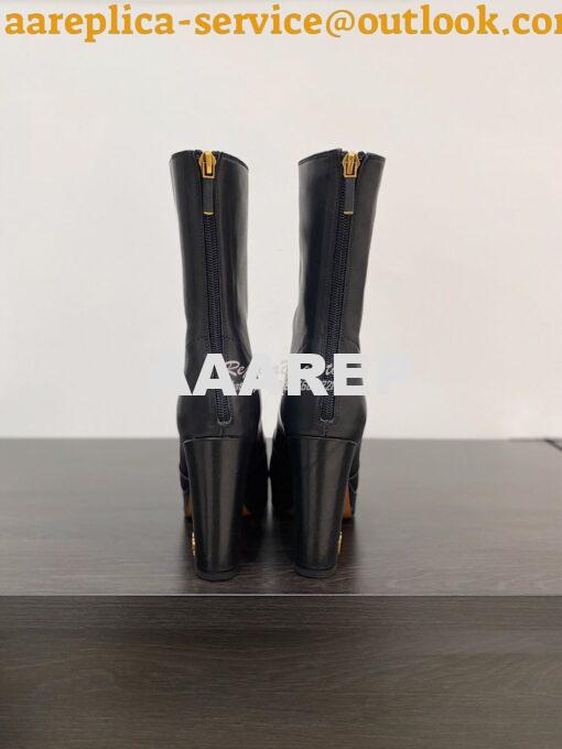 Replica Dior Lambskin D-Rise Platform Heel Ankle Boot 672366 7
