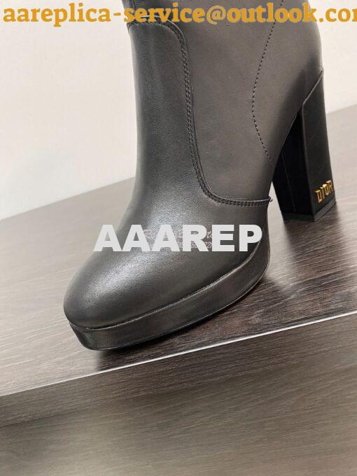 Replica Dior Lambskin D-Rise Platform Heel Ankle Boot 672366 8