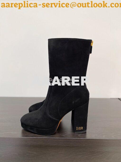 Replica Dior Lambskin D-Rise Platform Heel Ankle Boot 672366 13