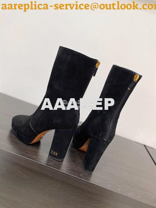 Replica Dior Lambskin D-Rise Platform Heel Ankle Boot 672366 14