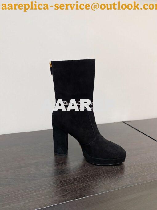 Replica Dior Lambskin D-Rise Platform Heel Ankle Boot 672366 15